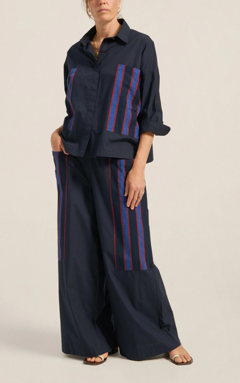 Ilio Nema Elysian Poplin Pants - Navy