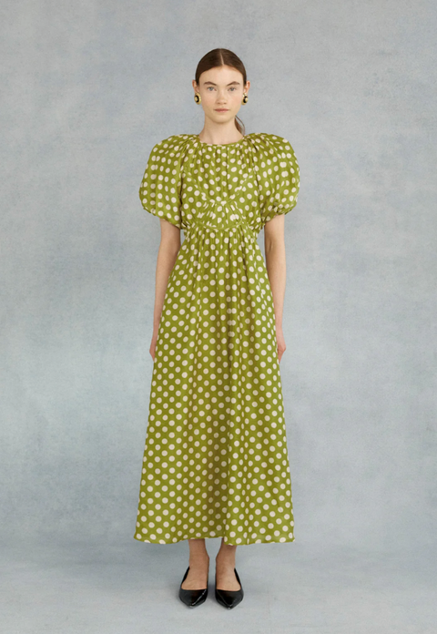 Lovaan Thea Midi Dress - Pear Spot