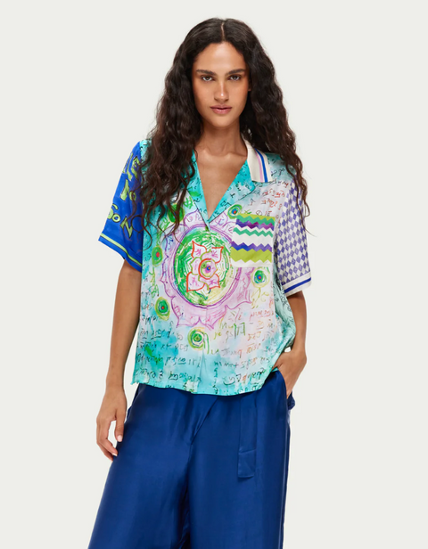 ME369 Aya Knit Collar Shirt - Runic Whisper