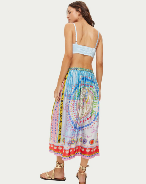 ME369 Vanessa Midi Skirt - Runic Whisper