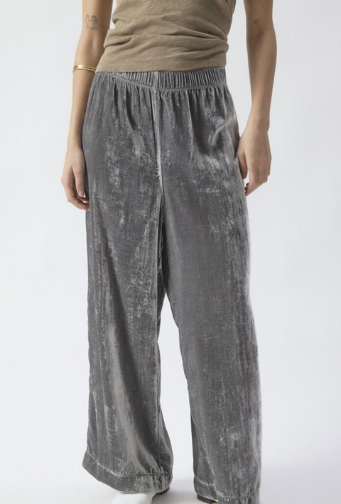 American Vintage Ankaz Velvet Trousers - Little Mouse