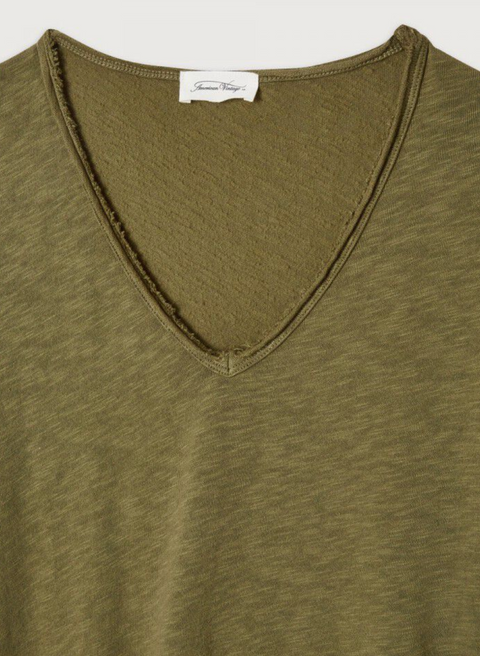 American Vintage Sonoma V-Neck Short Sleeve T-Shirt - Vintage Bush