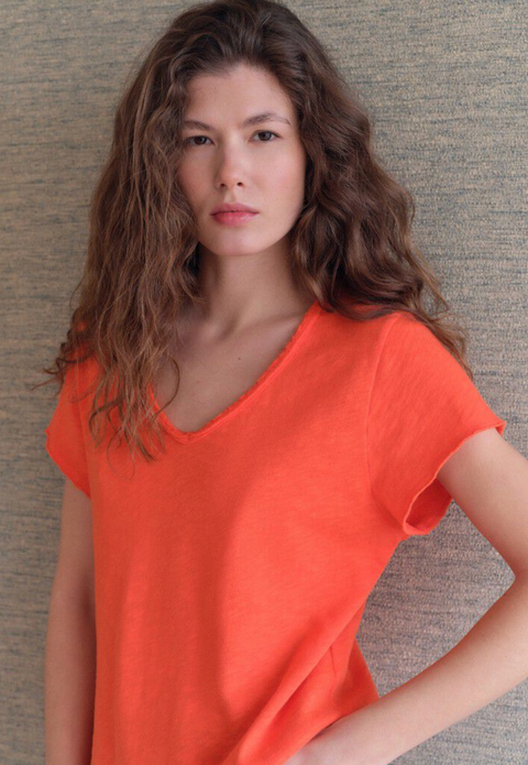 American Vintage Sonoma V-Neck Short Sleeve T-Shirt - Vintage Gaspacho