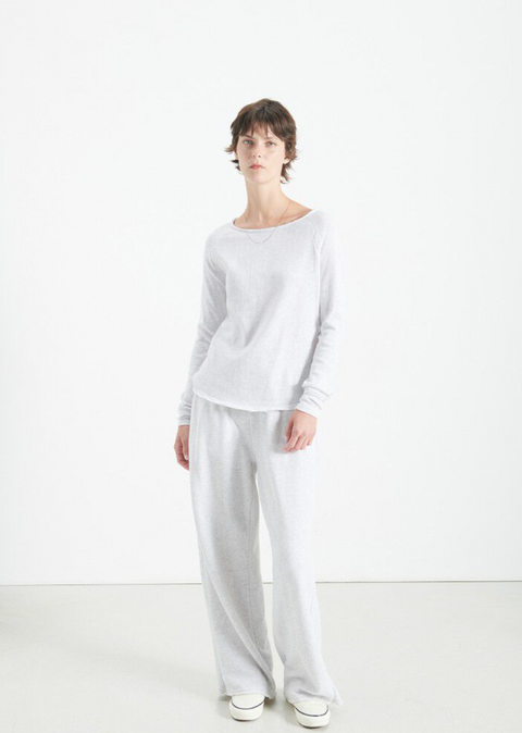 American Vintage Sonoma Long Sleeve Boatneck T-Shirt - Arctic Melange