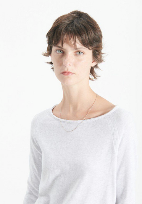 American Vintage Sonoma Long Sleeve Boatneck T-Shirt - Arctic Melange