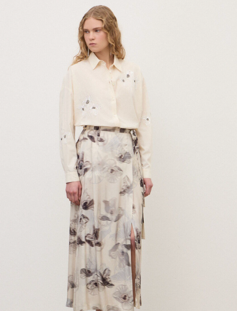 Ottod'Ame Embroidered Shirt - Latte