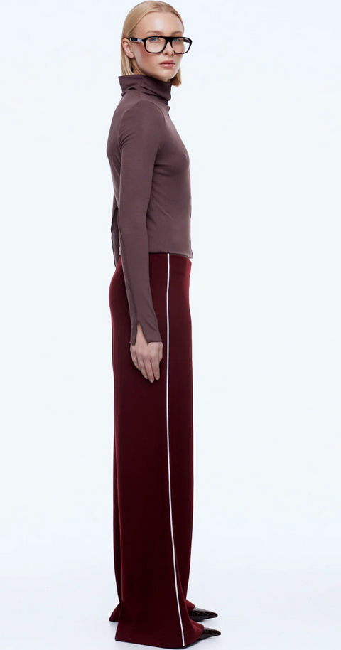 Ena Pelly Alessia Jersey Pant - Burgundy