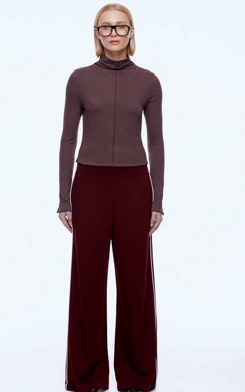 Ena Pelly Alessia Jersey Pant - Burgundy