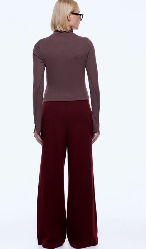Ena Pelly Alessia Jersey Pant - Burgundy