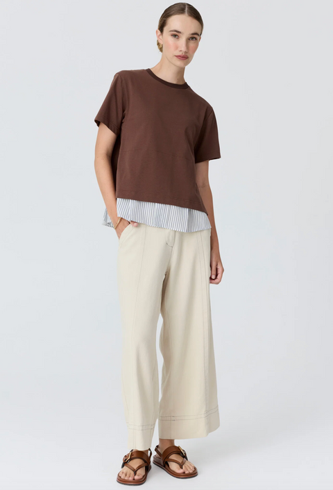 POL Clothing Mirel Multimedia Tee - Chocolate