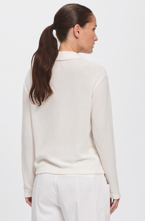 Transit Waffle Knit Jacket - White