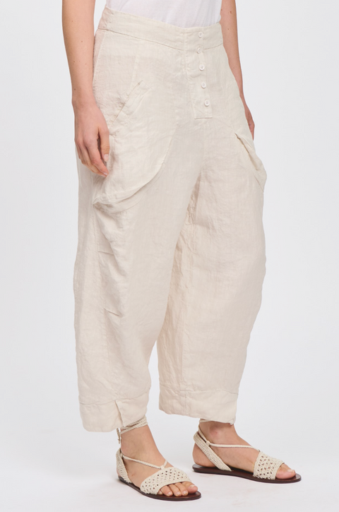 Transit Button Front Pant - Sand