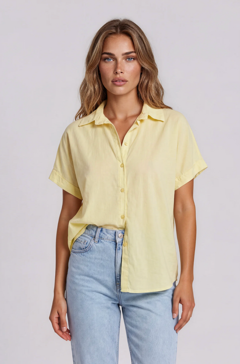 La Gemme Luna Short Sleeve Shirt - Lemon