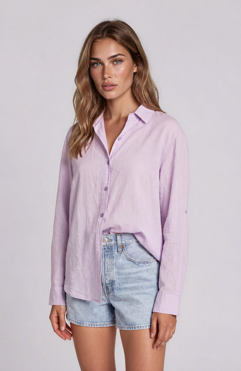 La Gemme Chiara Tab Sleeve Shirt - Lilac