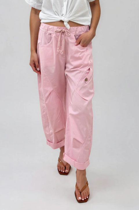 La Gemme Lucia Barrel Pant - Pink