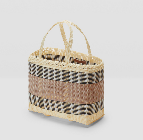Palorosa Small Mercado Basket - Vanilla + Powder