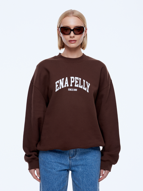 Ena Pelly Mila Oversized Sweater - Chocolate