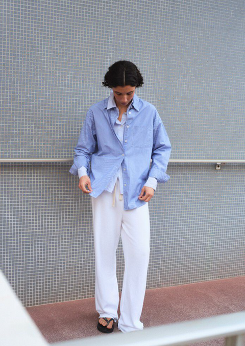 American Vintage Zatybay Stripe Shirt - Aqua