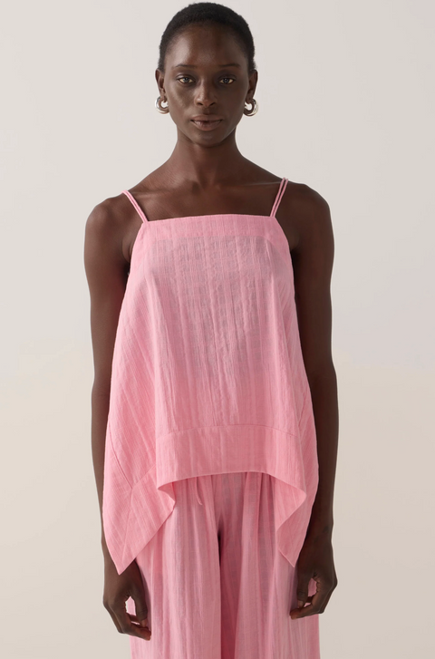 Foemina Neena Top - Watermelon Check Cotton