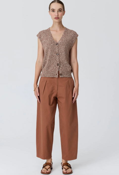 POL Clothing Rye Knit Vest - Toffee