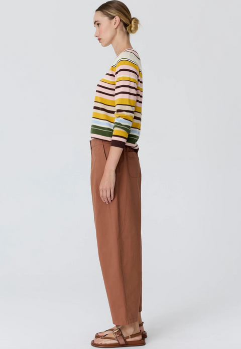 POL Clothing Alma Barrel Pant - Toffee