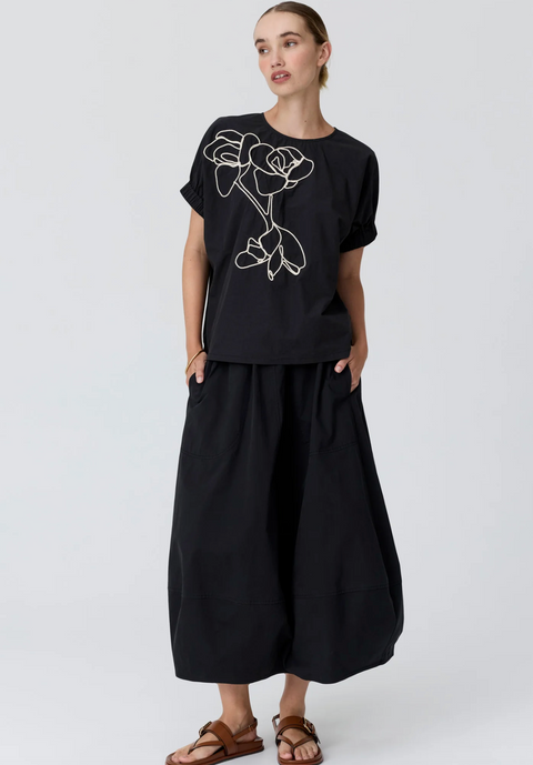 POL Clothing Ivy Cornelli Embroidered Top