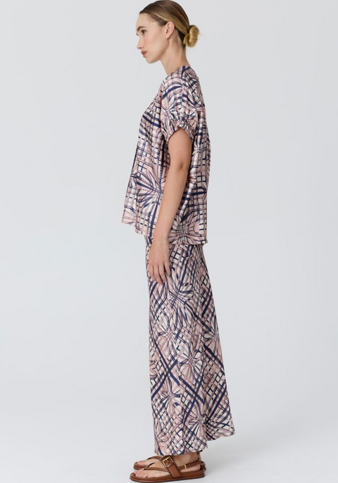 POL Clothing Lattice Skirt - Pink Check