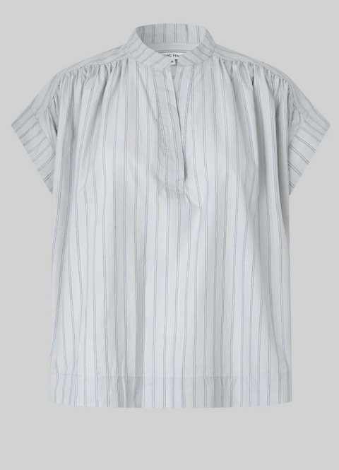 Second Female Sarisa Stripe Top - Cashmere Blue