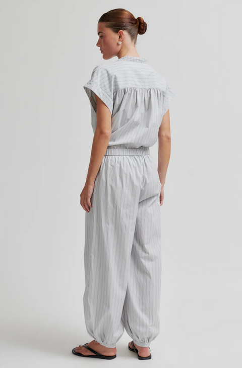 Second Female Sarisa Stripe Pants - Cashmere Blue