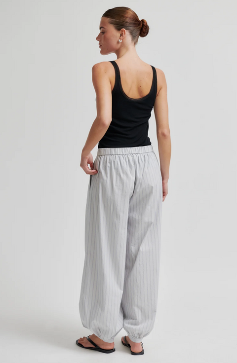 Second Female Sarisa Stripe Pants - Cashmere Blue