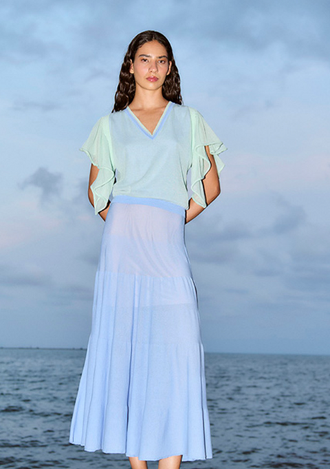 Sita Murt Knit Skirt - Blue Sky