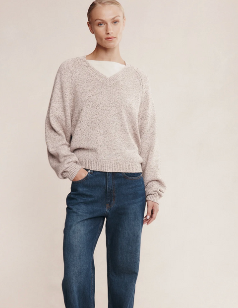 Marle Moss Sweater - Fleur Speckle