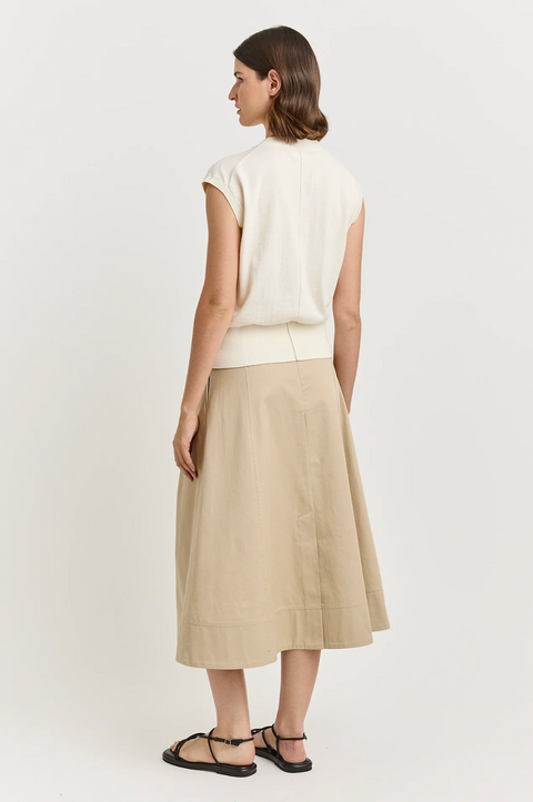 Toorallie Relaxed Button Tank - White