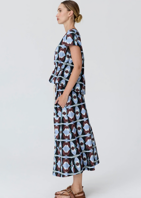 POL Clothing Thyra Reversible Tee - Thyra Print