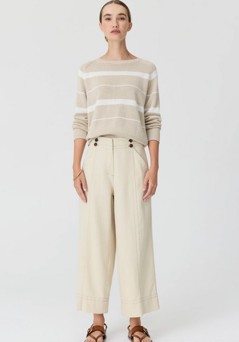 POL Clothing Anise Crop Pant - Chalk