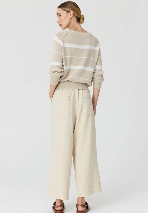 POL Clothing Anise Crop Pant - Chalk