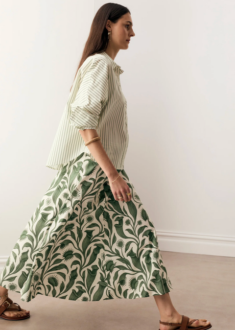 POL Clothing Botanica Skirt - Botanica Print