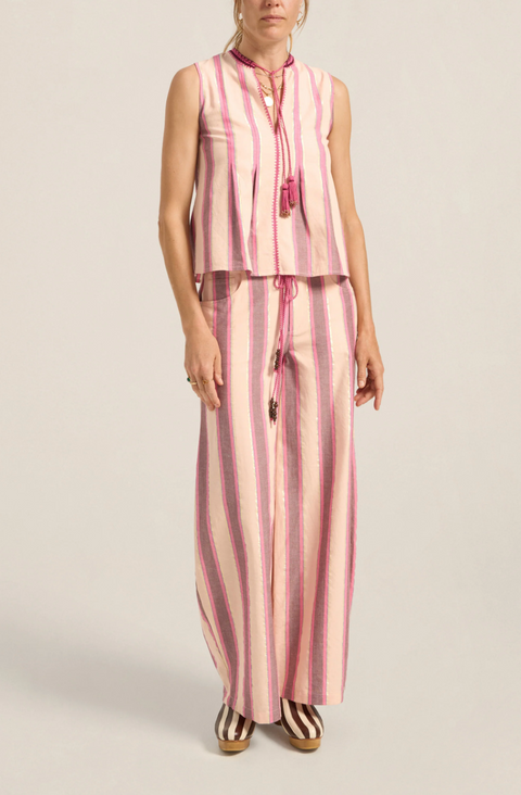 Ilio Nema Tzimi Top - Pink Mykonos Stripe