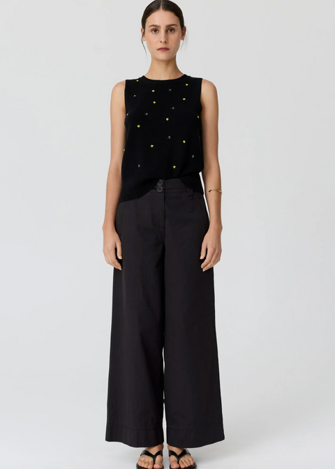 POL Clothing Viloa Beaded Tank - Black