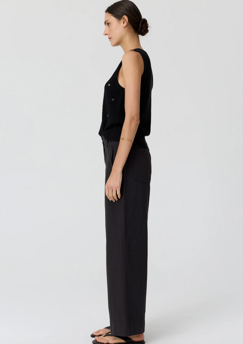 POL Clothing Viloa Beaded Tank - Black