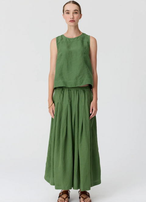 POL Clothing Frankie Pleat Skirt - Fern