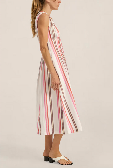 Ilio Nema Signy Dress - Pink Mykonos Stripe