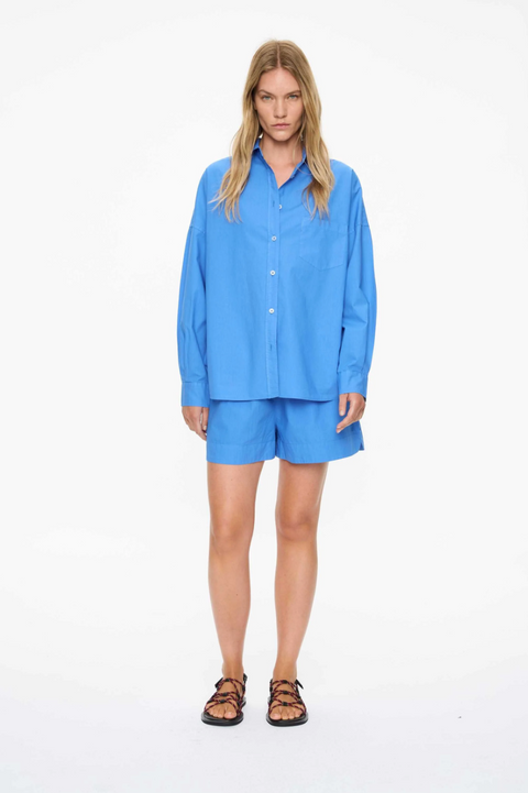 LMND Chiara Classic Long Sleeve Shirt - Ink Blue