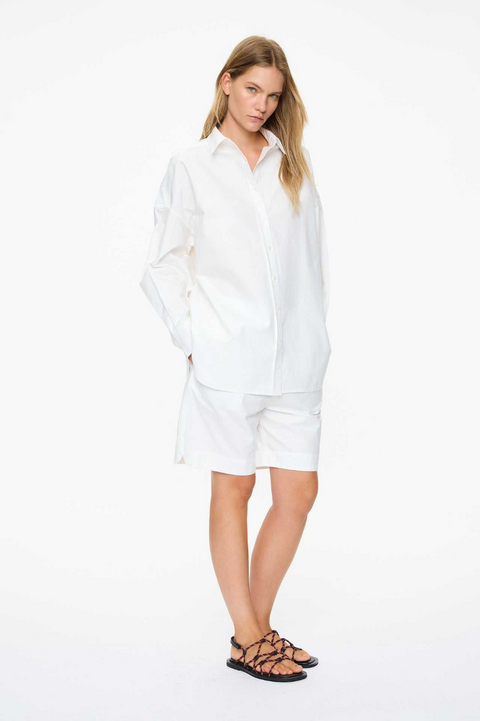 LMND Chiara Mid Length Shorts - White