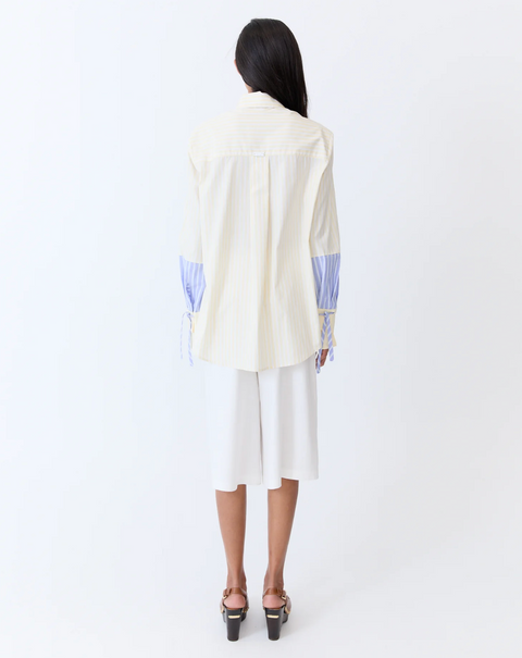 Eder by Anna Saya Shirt - Yellow Pinstripe