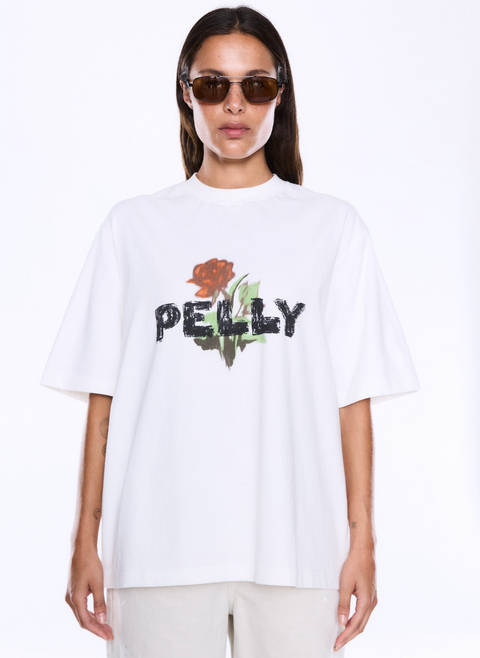 Ena Pelly Sophia Relaxed Tee - Vintage White/Thorn