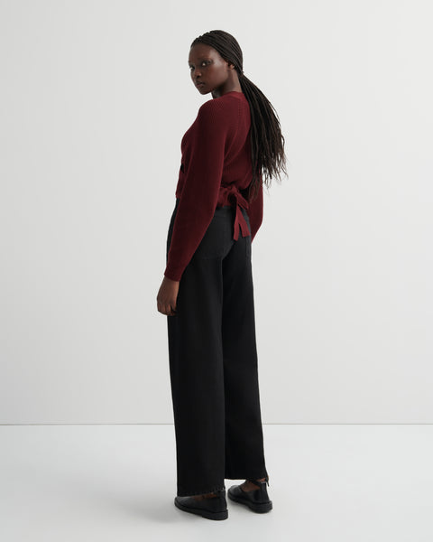 Kowtow Composure Cardigan - Maroon