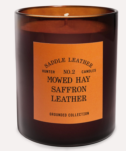 HUNTER CANDLES NO. 2 SADDLE LEATHER / Mowed Hay, Saffron, Leather