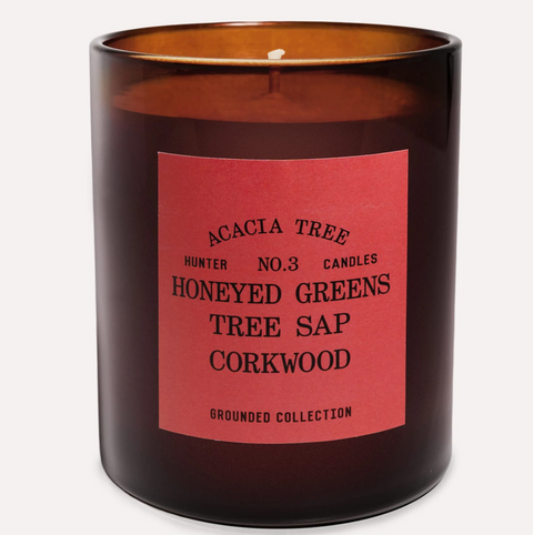 HUNTER CANDLES  NO. 3 ACACIA TREE / Honeyed Greens, Tree Sap, Corkwood