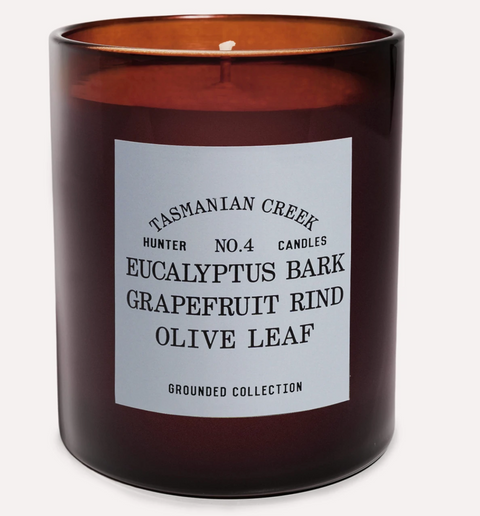 HUNTER CANDLES NO. 4 TASMANIAN CREEK / Eucalyptus Bark, Grapefruit Rind, Olive Leaf